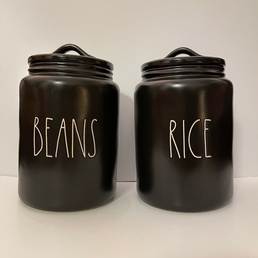 Rae Dunn Rice and Beans Canisters